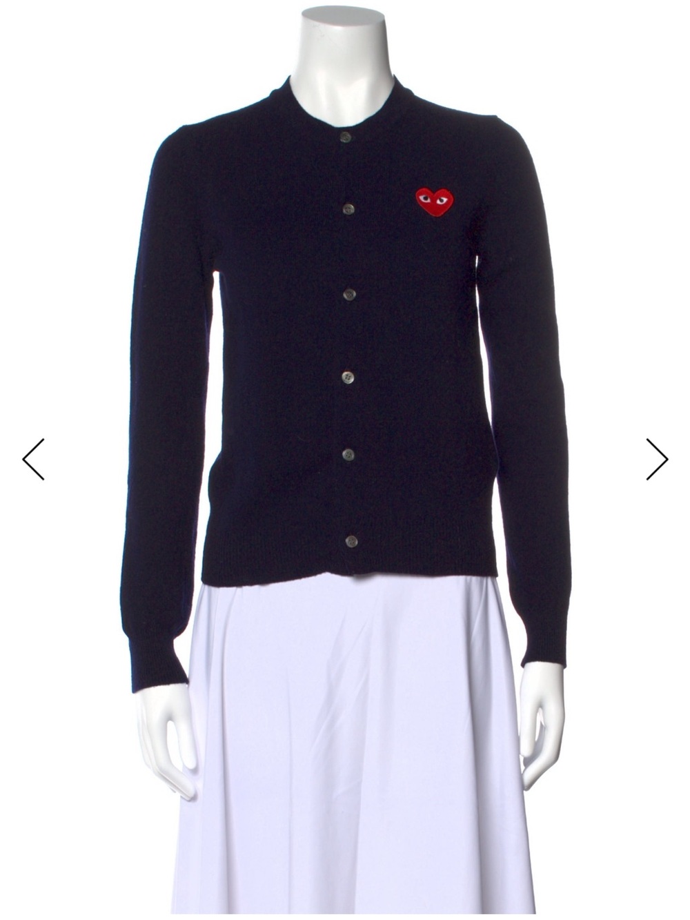 Comme des Garçons Navy Blue Cardigan. So Cute!